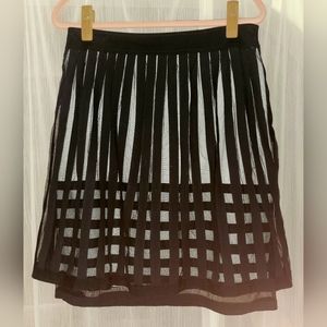 Cynthia Steffe Black & White Double Layer Skirt
